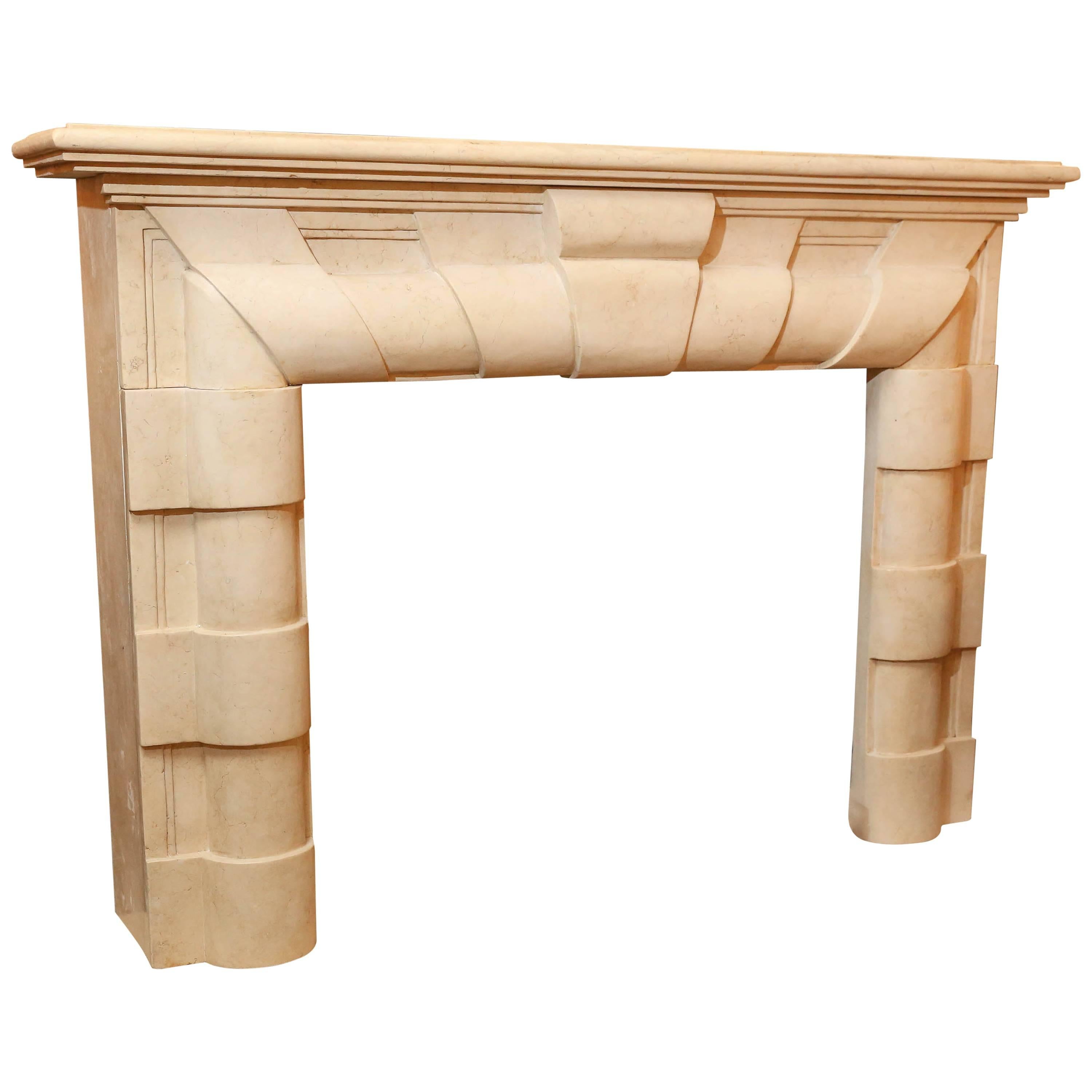 Deco Style Marble Mantle