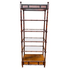 Wooden Bamboo Style Etagere