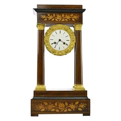 Antique French Napoleon III Portico Clock, 19th century