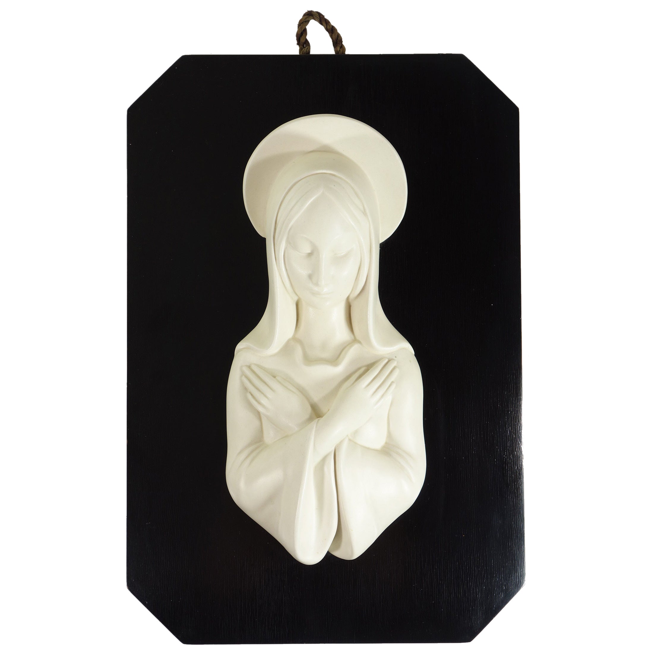 1930 by Zaccagnini Italian Art Deco Ceramic Madonna Figure en vente