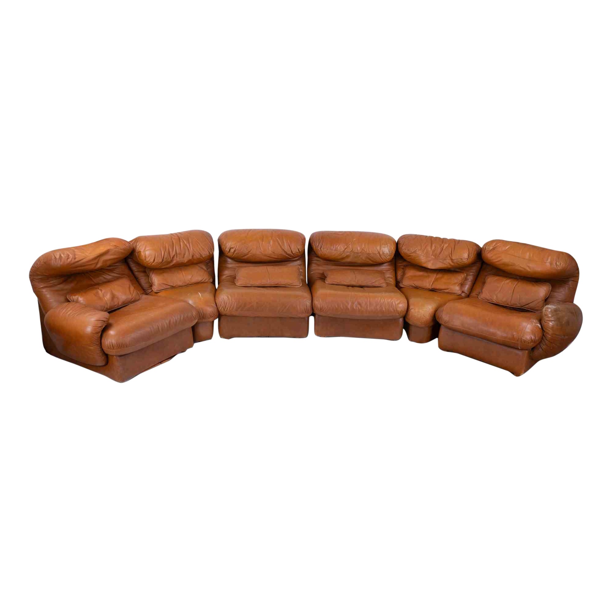 Vintage Modular Sofa Set in the Style of Vico Magistretti, 1970s