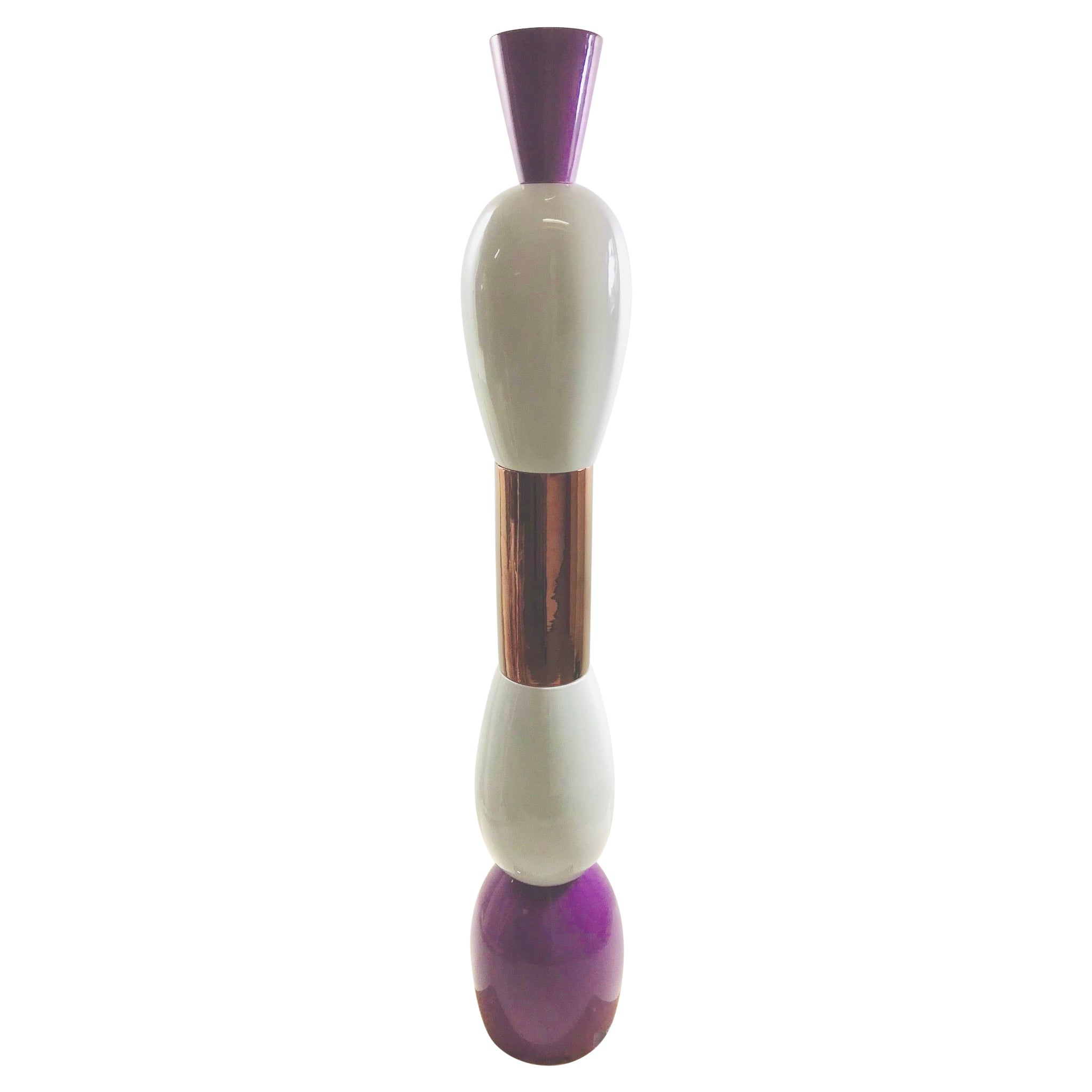 Contemporary / Modern Farbiges Großes Totem aus Keramik von Alessandro Mendini