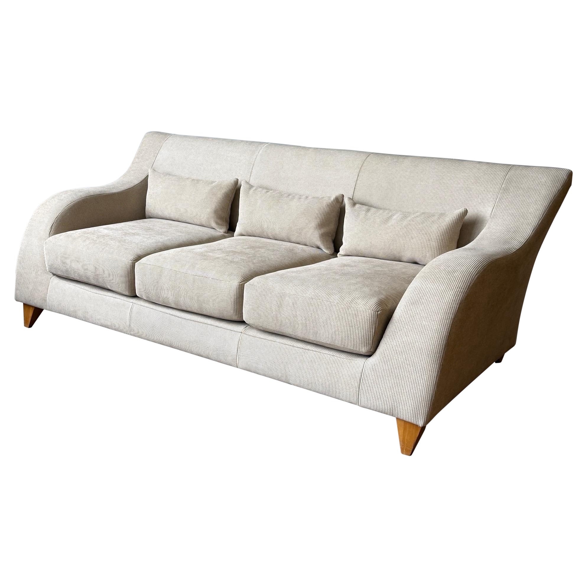 Wave Sofa by Vladimir Kagan for American Leather in Corduroy