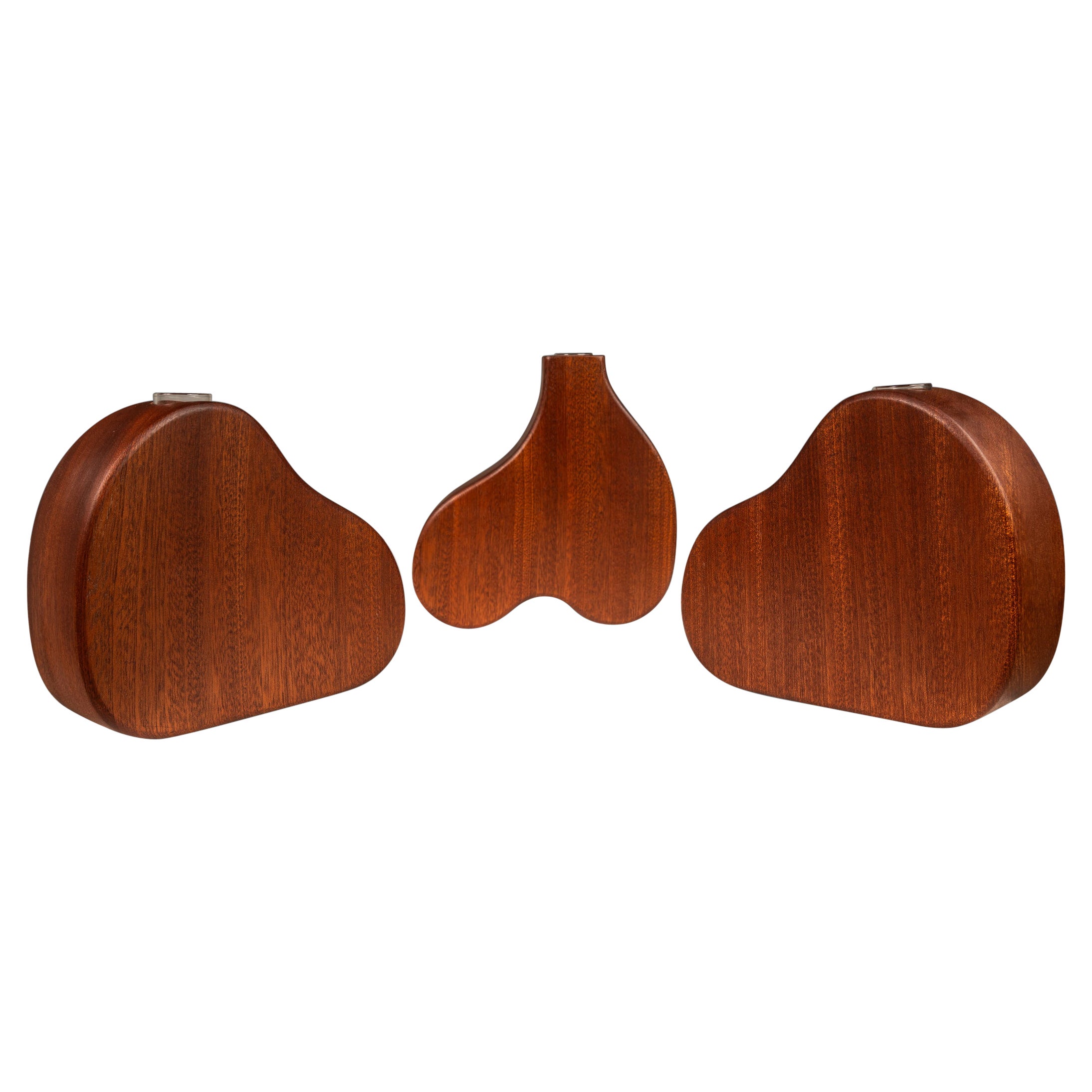 Set di 3 vasi intagliati in Sapele, Mark Leblanc, Studio Leblanc, USA, c.C. 2020