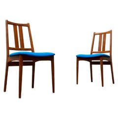 Set of Mid-Century Danish Teak Chairs with New Kvadrat Hallingdal Cushions, 1960