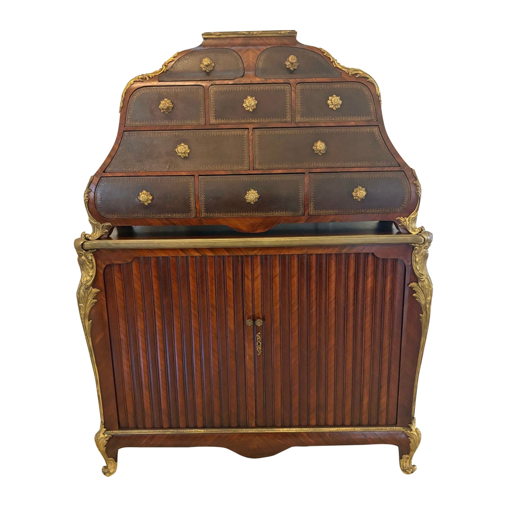 Armario Cartonier Antiguo Francés de Magnífica Calidad Montado en Madera de Rey y Ormolu en venta
