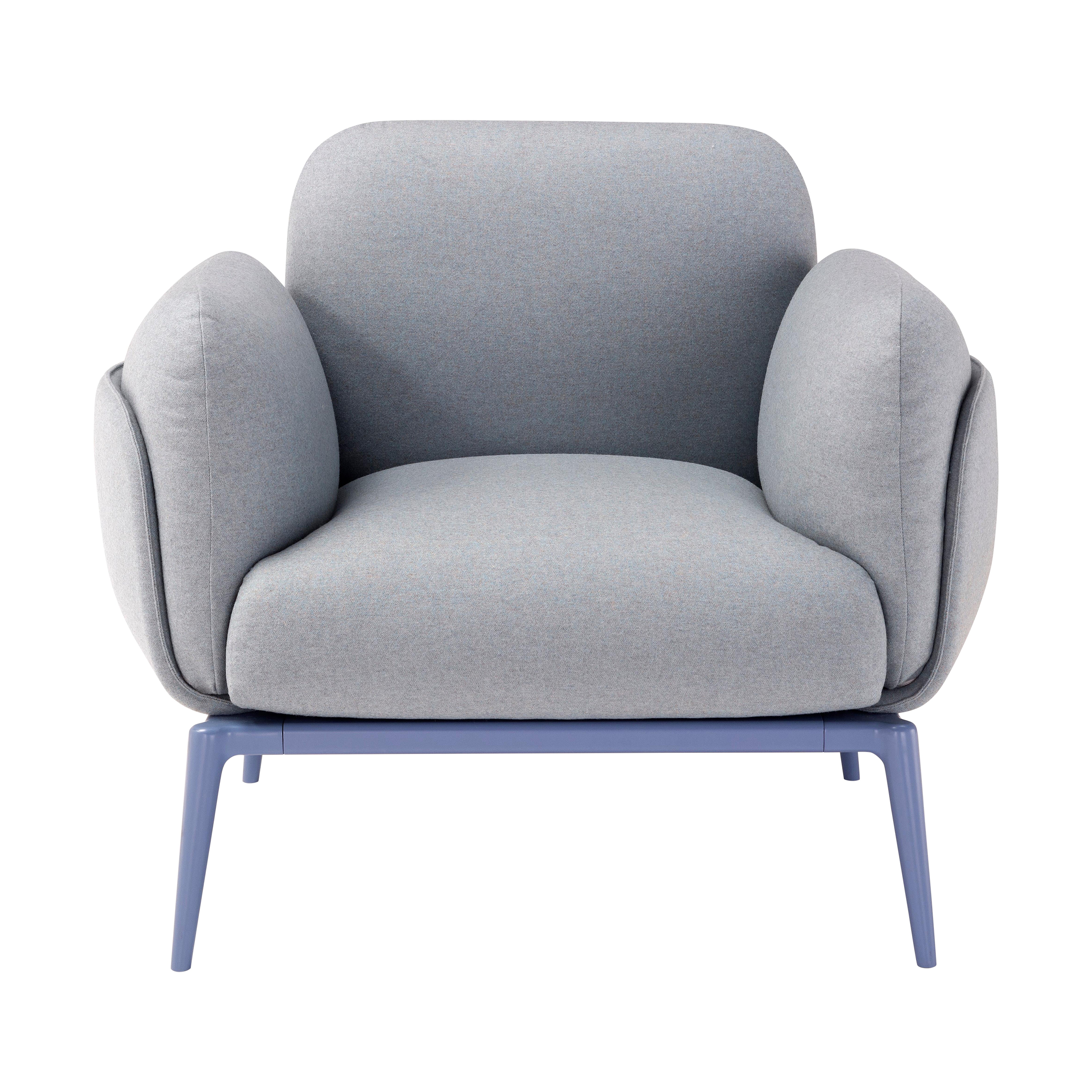 Poltrona contemporanea 'Brooklyn' 007 Grigio chiaro in vendita