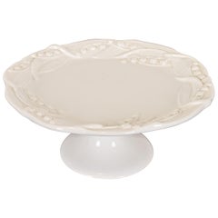 Tiffany & Co. Tazza o Portapastel de Pedestal de Porcelana Italiana