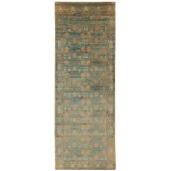 Rug & Kilim’s Khotan Style Rug in Blue, Beige-Brown Pomegranate Pattern