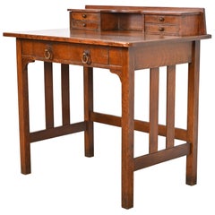 Stickley Brothers Escritorio antiguo Mission Arts & Crafts de roble, Circa 1900