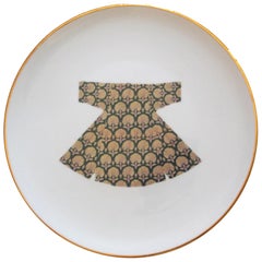 Piatto da dessert in porcellana Kaftan fatto a mano Made in Italy, Kaft2