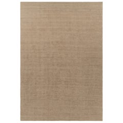 Alfombra contemporánea sobredimensionada de textura sólida en tonos marrones de Rug & Kilim