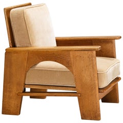 Bas Van Pelt for My Home Lounge Chair in Solid Oak