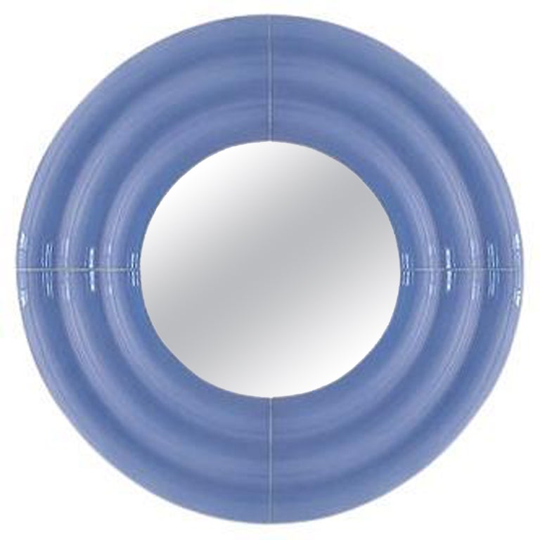 Contemporary Ceramic Mirror 'Elo 1' by Pani Jurek, 60 Lilac