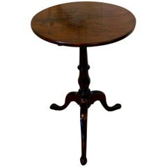 Antique George III Quality Mahogany Circular Top Lamp Table