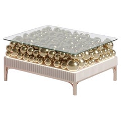 Mesa de centro decorativa con burbujas de latón y pintura brillante by PANOPTIKUM COLLECTIONS