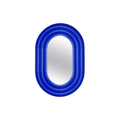 Espejo de cerámica contemporáneo "Elo" de Pani Jurek, 60-90 Azul cobalto