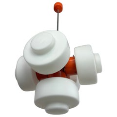 Orange chandelier model 81501 by Josef Hurka for Napako
