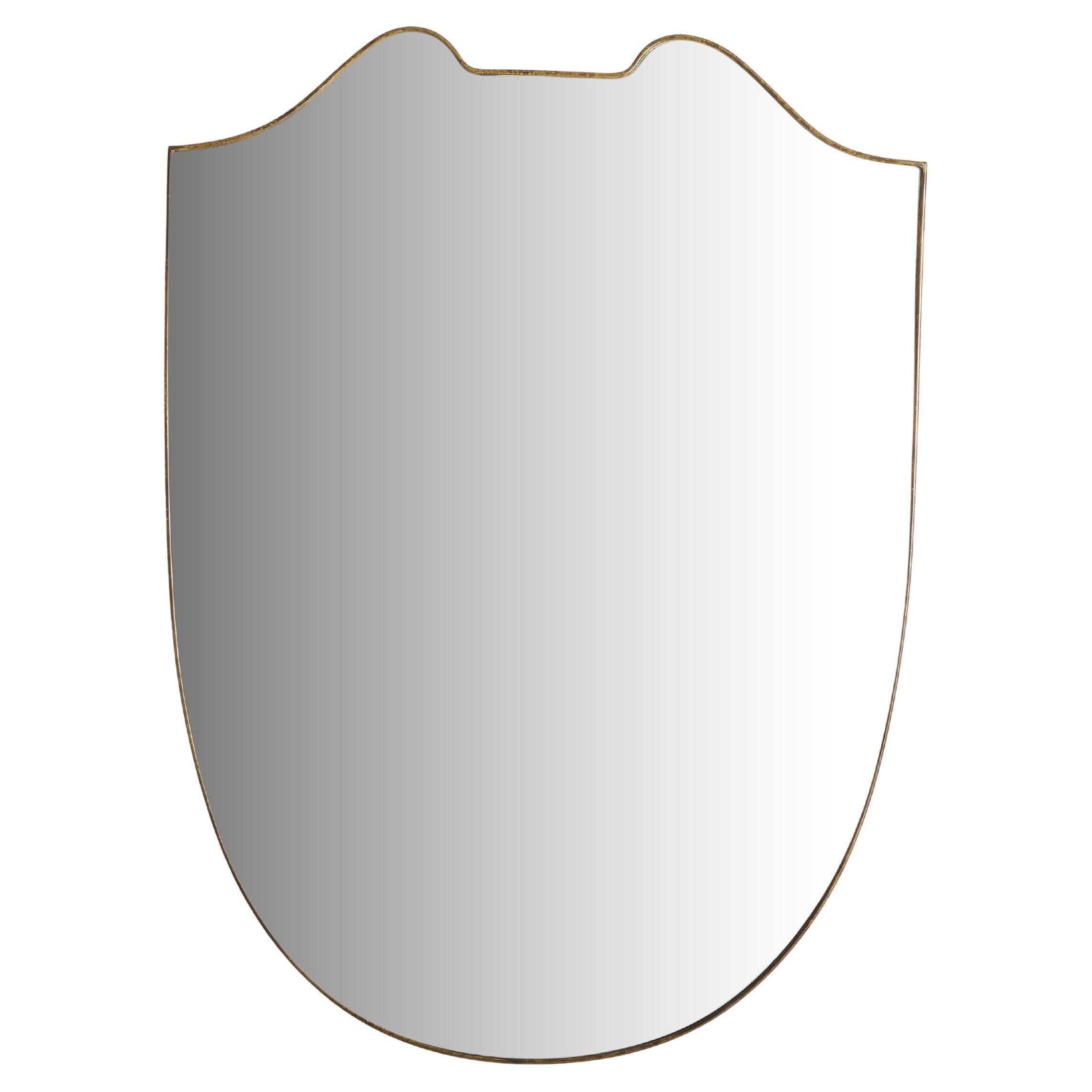 Miroir mural italien en forme de bouclier n° 08, 1970 - 2 disponibles