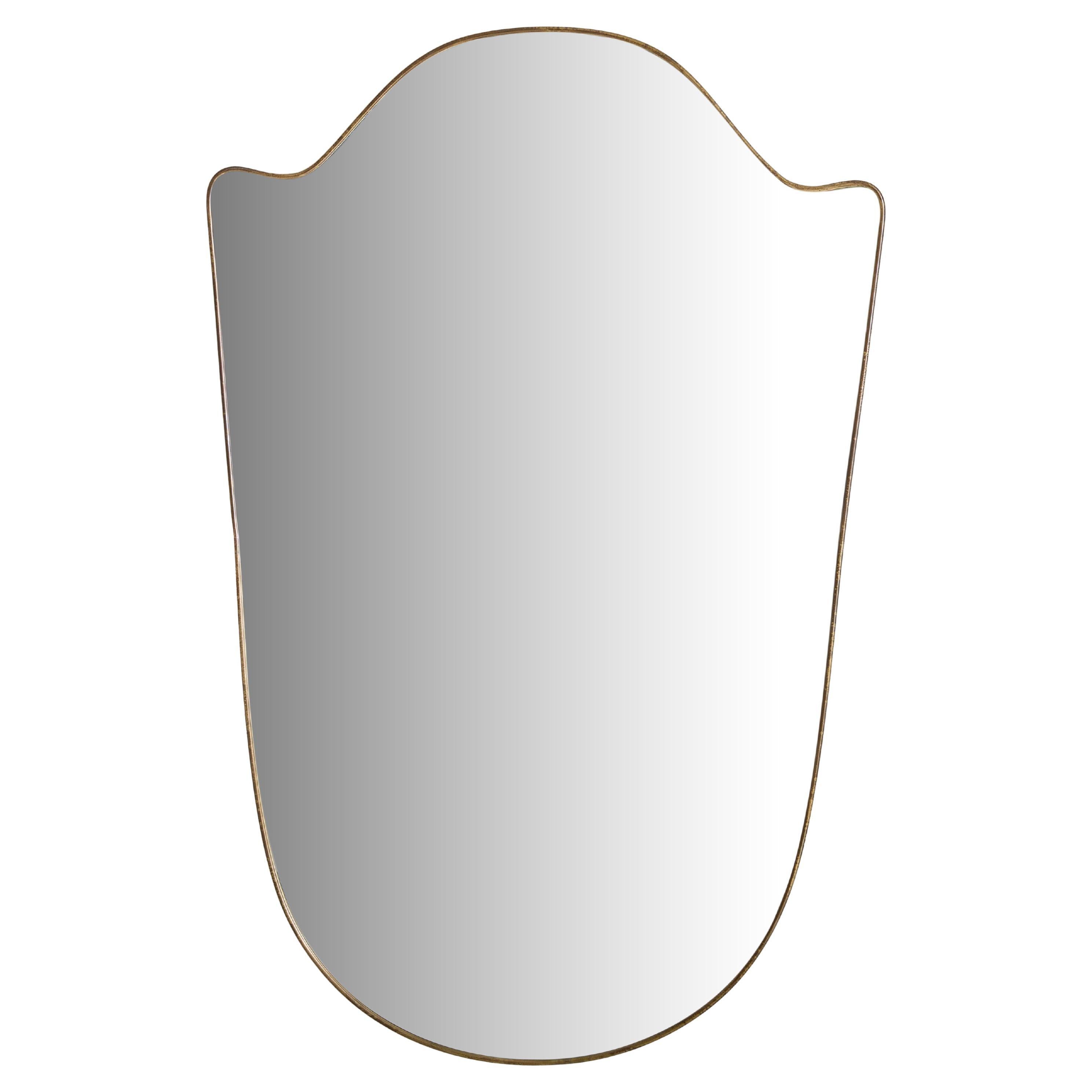 Miroir mural italien en forme de bouclier n° 09, 1970 - 2 disponibles