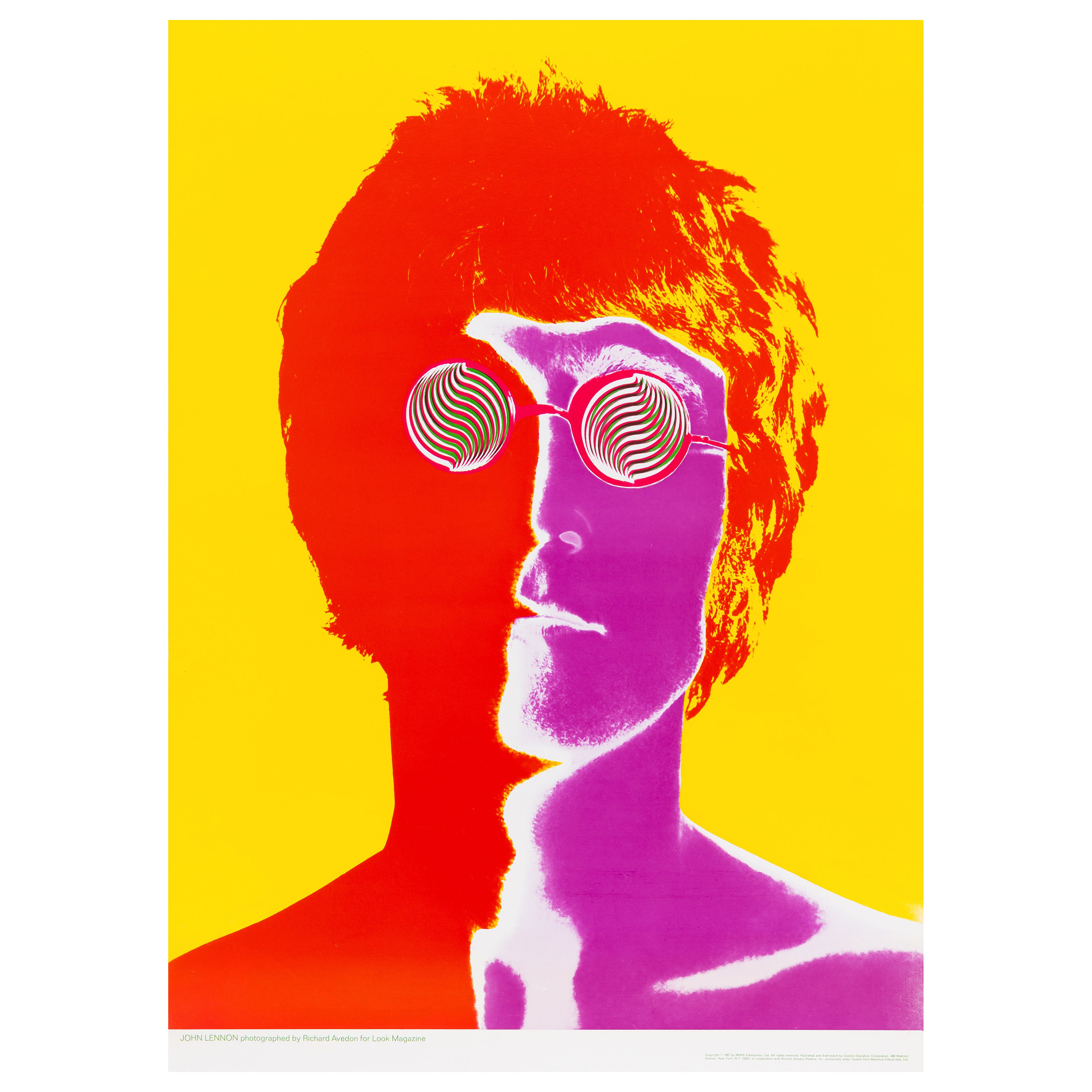 John Lennon Original Vintage Poster by Richard Avedon for Look magazine, 1967