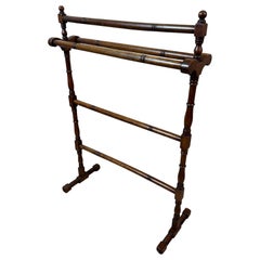 Early 20th century French Walnut Towel Rack or Easel, 1900s