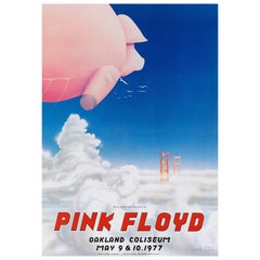 Póster original del concierto de Pink Floyd en el Oakland Coliseum, por Randy Tuten, 1977