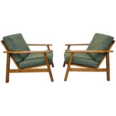Mid-Century Modern Walnut Lounge Chairs - Set of 2