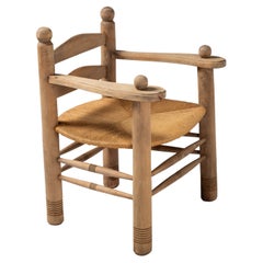 Oak Armchair, Charles Dudouyt, France, 1940