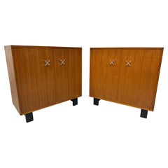 Mid-Century Modern George Nelson for Herman Miller Walnut Cabinets - Set of 2