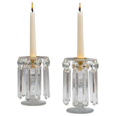 Pair of Mid-19th Century Cut Glass Lustres