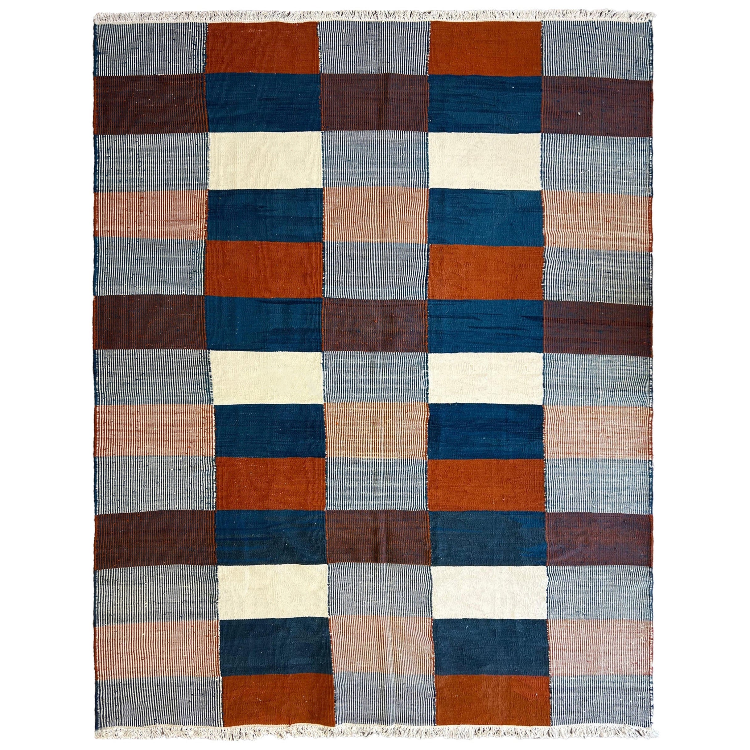 8x10 Ft Modern Handwoven Scandinavian design Rug. Custom Options Available