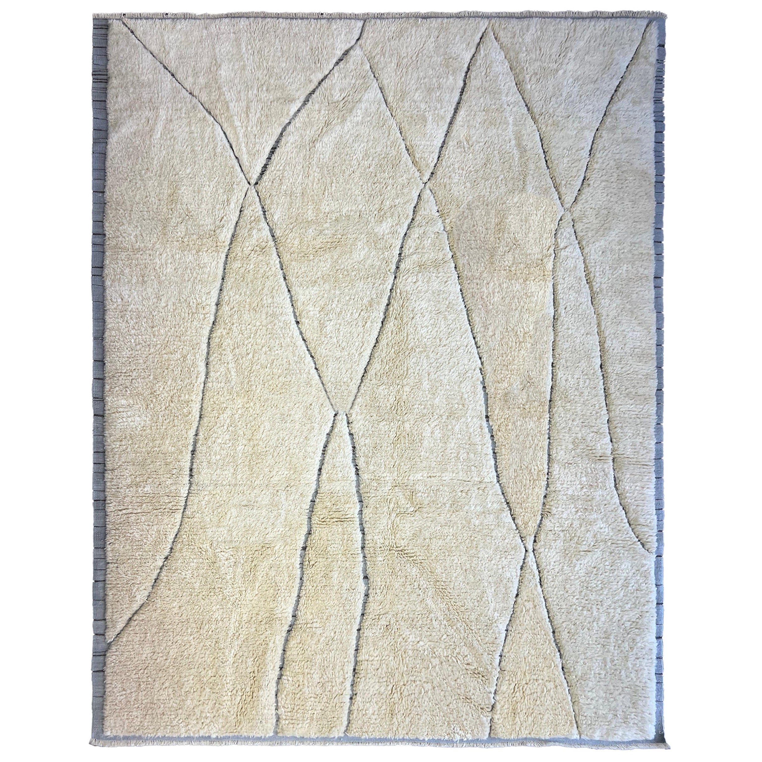 Tappeto in stile marocchino contemporaneo 8x10 Ft. Nature Wool. Opzioni personalizzate disponibili