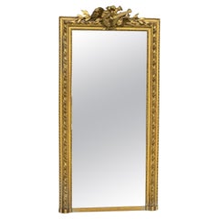 Antique Superb French Gilt Overmantle Pier Mirror