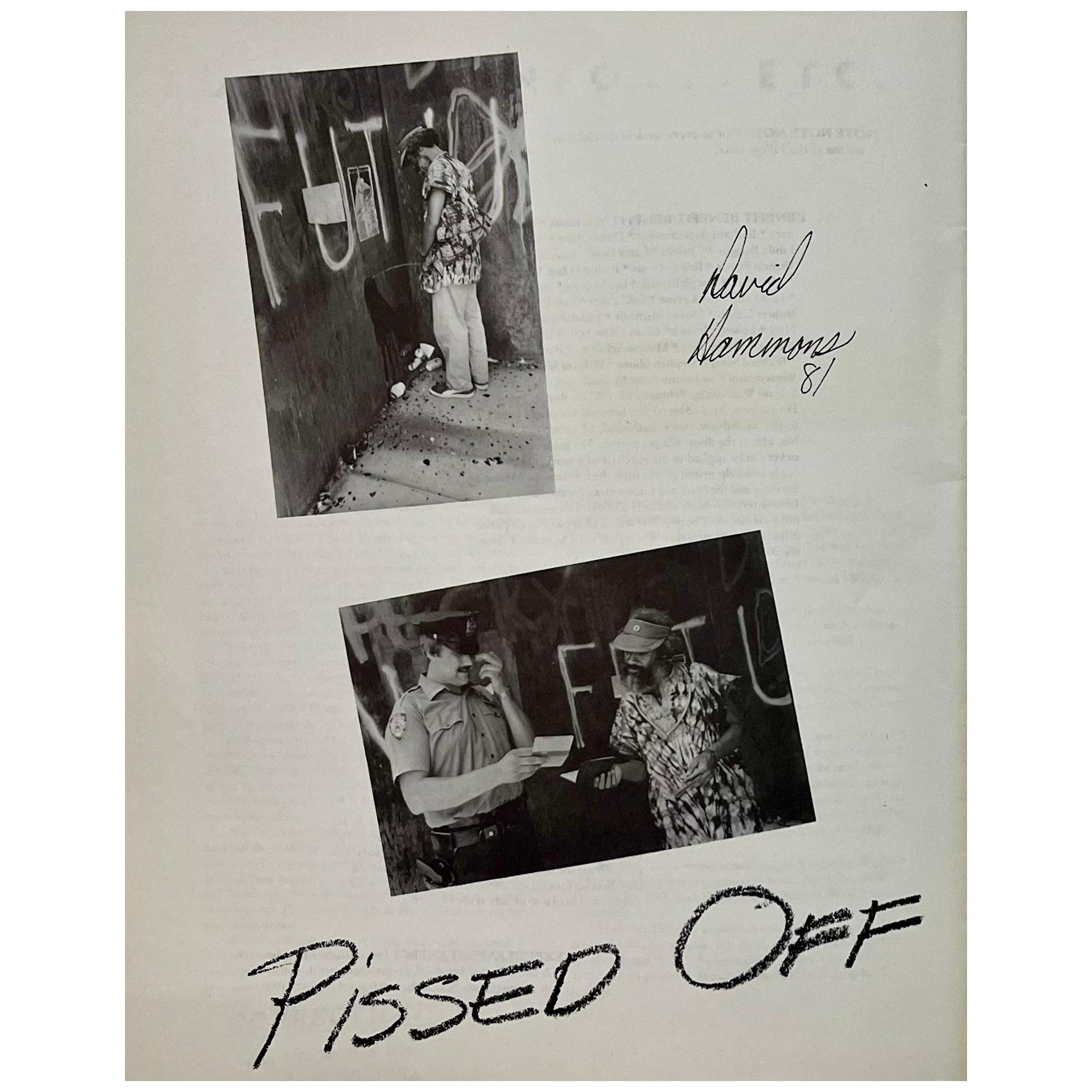 David Hammons Franklin Furnace 1981