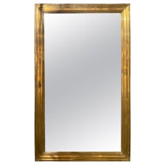 19th Century Transitional Antique Brass Bistro Mirror