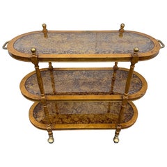 Regency Gilt Wood 3 Tiered Bar Cart, circa 1960's