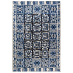 Contemporary Swedish Inspired Flat-Weave Rug by Doris Leslie Blau