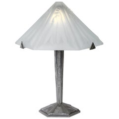French Art Deco table lamp by Degué
