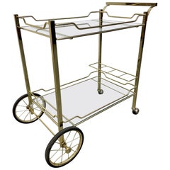 Vintage Brass & Glass Bar Cart