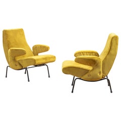 20e siècle, Erberto Carboni Paire de fauteuils mod. Delfino