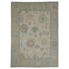 Turkish Oushak Rug 8'10" x 12'2"