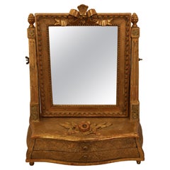 Miroir à tiroir Gustavien du 18ème siècle