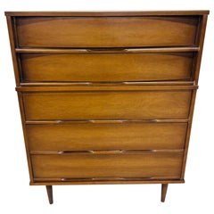Mid-Century Modern Walnut High Chest