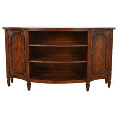 Libreria, credenza o mobile consolle in mogano a fiamma viva di Henredon