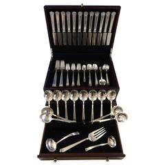 Trianon by International Sterling Silver Flatware Set 12 Service Dinner 87 Pcs