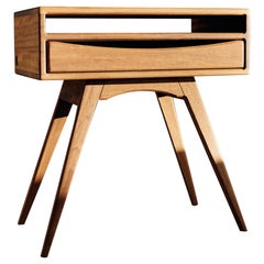 Mid-Century Modern Inspired Nightstand in Solid African Teak with Drawer