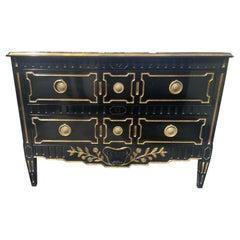Vintage Bodart lacquered black chest