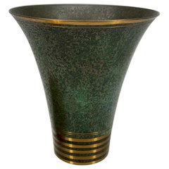 Carl Sorensen Bronze Patinated Vase Vessel Signed