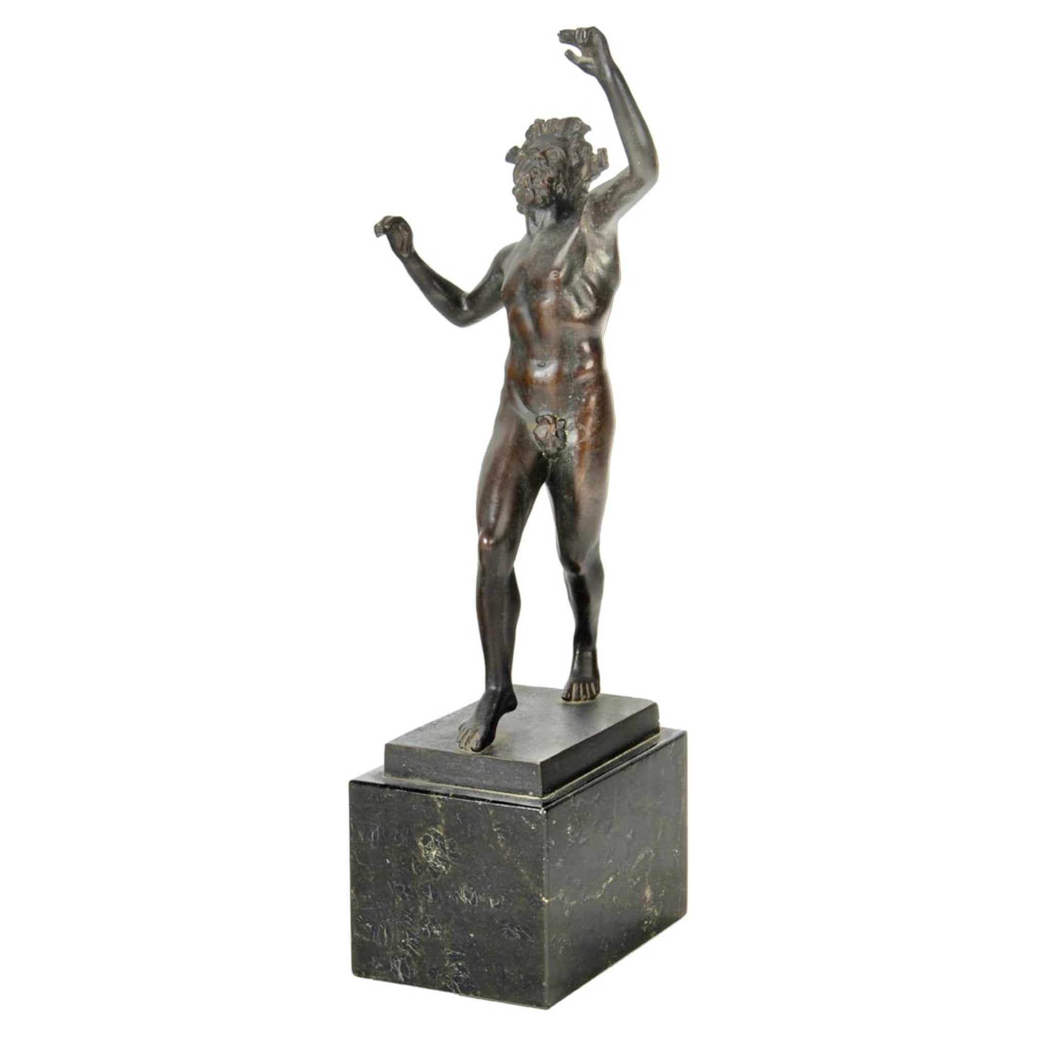 Bronce neoclásico Grand Tour de fundición alemana del Fauno bailarín napolitano